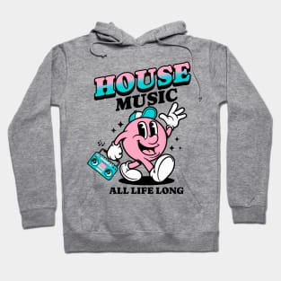 House Music Mascot All Life Long (Blackpinkteal) Hoodie